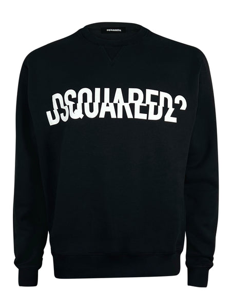 Dsquared2 Split Logo Print Black Sweatshirt – MJBGARMZ